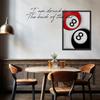 8 Ball Aesthetic Print Canvas Poster 8 Ball Wall Decor Billiards Wall Decor Gaming Room Lucky Decoration Modern Wall Art Picture