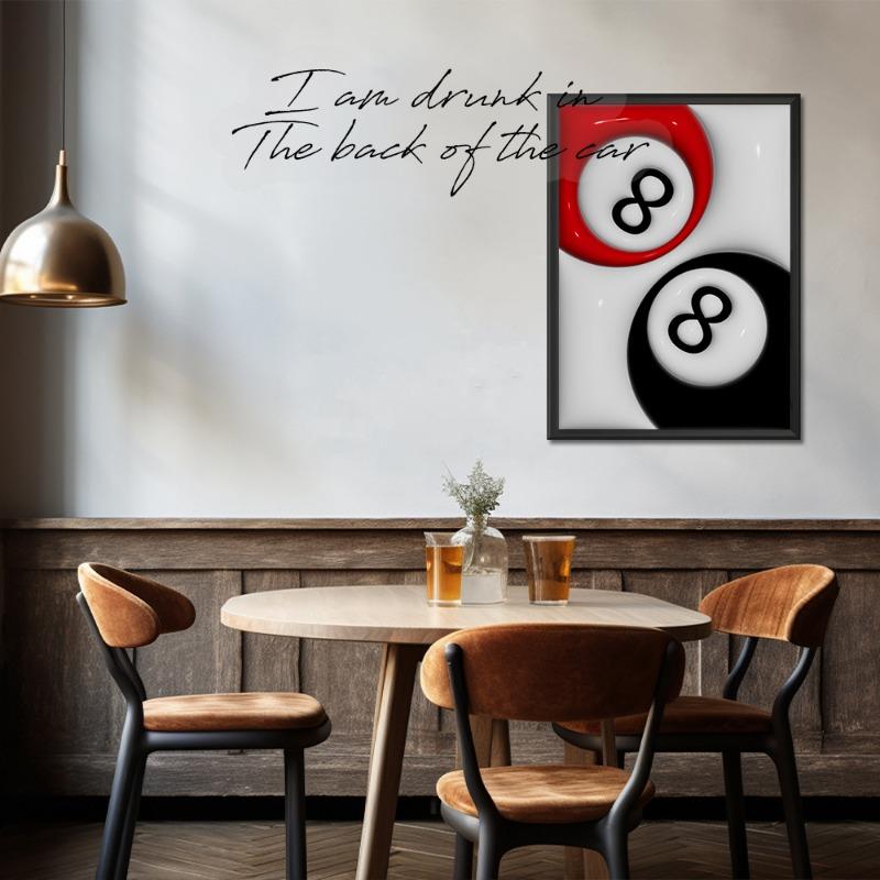 8 Ball Aesthetic Print Canvas Poster 8 Ball Wall Decor Billiards Wall Decor Gaming Room Lucky Decoration Modern Wall Art Picture