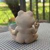 Meditatieve Kikkerbeeldje 3D Geprint Grappige Zen Yoga Kikker Tuinbeeld met Middelvinger voor Bureau Planken Huis Kantoor Terras Decoratie