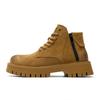 Men's Leather Shoes Fashion High Top Lace-up Motorcycle Ankle Boots for Men Luxury Designers All-match Winter Boots Man Shoes