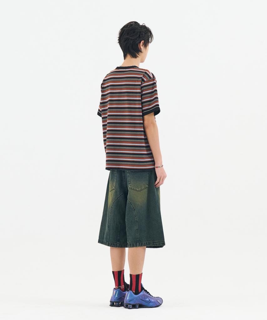 Nontai Multi Stripe Ringer Tee (Black)