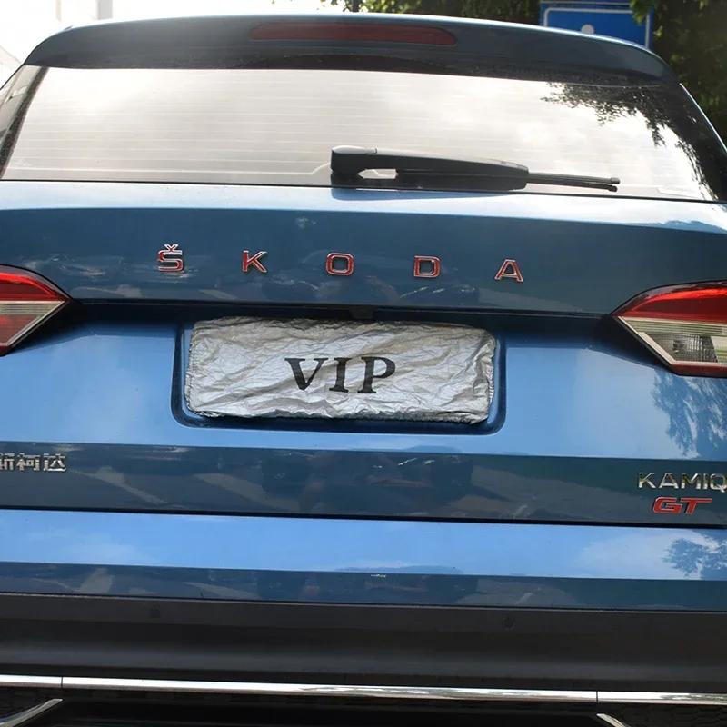 Car Sticker 2025 New Metal for Skoda Logo VRS Yeti Octavia Kamiq Kodiaq Karoq Superb Fabia Rapid Car Logo Stickers Rear Trunk Em