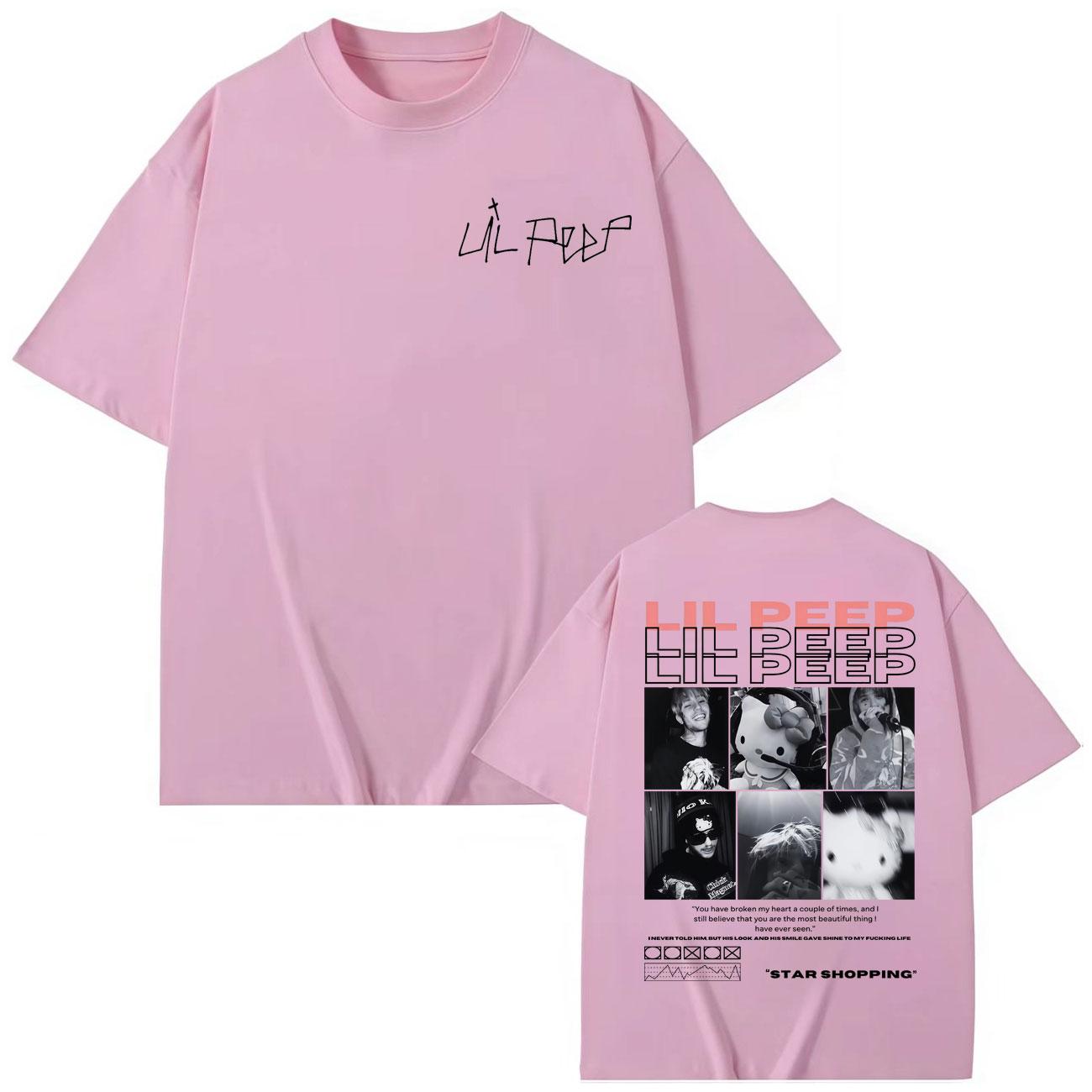 

Репер Lil Peep Нова Модна Естетика Футболки Hellboy Crybaby Хіп-Хоп Графічні Топи Чоловічий Жіночий Одяг Оверсайз Бавовняні Сорочки L