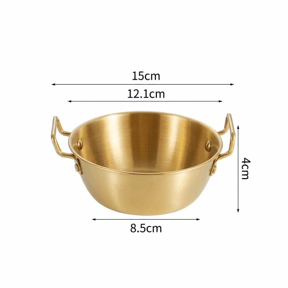 Rustless Steel Serving Bowl Round Deep Appetizer Bowl Practical Food Basin Fruit Storage