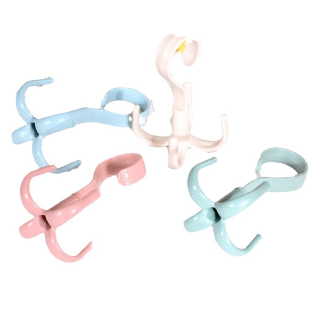 Modern Plastic Multifunction Closet Hook With Rotating Claws For Home Storage
