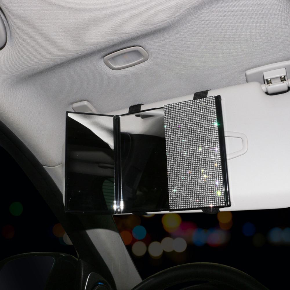 

Ultra-thin Car Sun Visor Vanity Mirror Foldable Car Makeup Mirror Decorative білий
