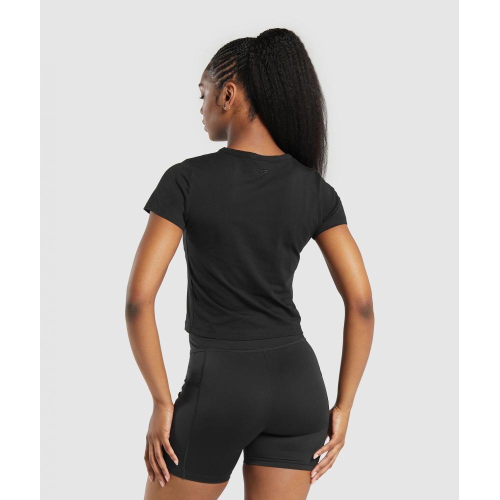 Gymshark Block Crop Top Black B7a1s Bb2j