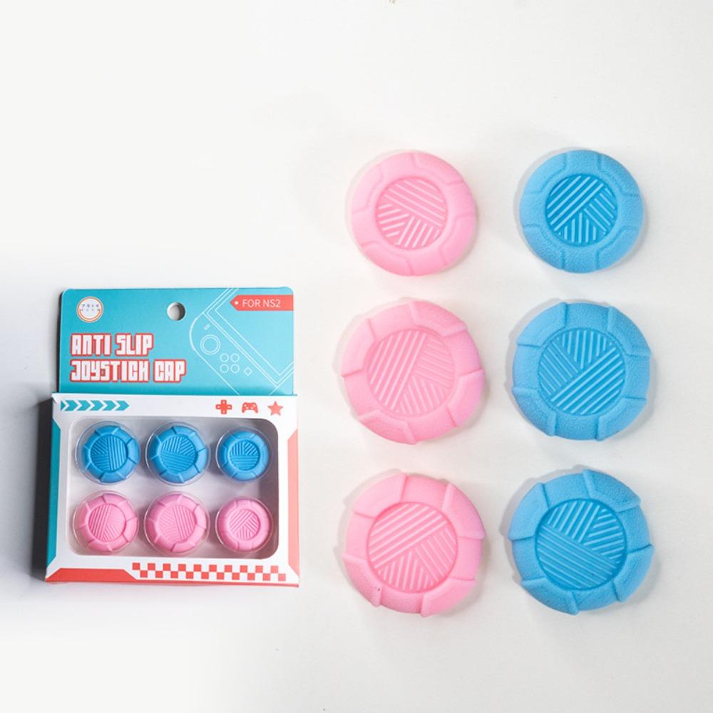6pcs Anti-slip Controller Analog Grip Cover Silicone for Joy Con Case for Nintendo Switch 2