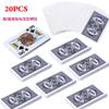 20/1 peças Baralho de Cartas de Jogar Papel Revestido Plástico Cartas de Poker Jogo de Tabuleiro Divertido para Família 54 Cartas Impermeável Dobrável para Adultos