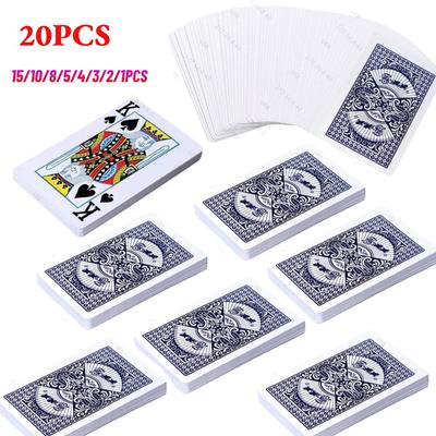20/1pcs Playing Cards Plastic Coated Paper Deck Poker Cards Funny Family Board Game 54 Cards Waterproof Folding for Adults