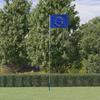Vidaxl European Union Flag with Mast, 5.55 M, Aluminium
