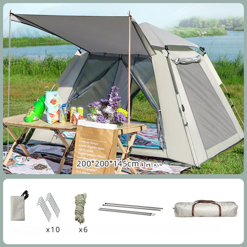 Outdoor Panoramic Doors and Windows Camping Tent Automatic Quickly Open Sunscreen and Waterproof Park Tent