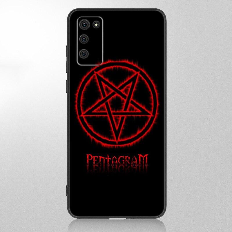 Pentagramm 666 Dämonische Satanic Fall Für Samsung Galaxy A12 A02S A22 A32 A52 A72 A71 A51 A41 A31 A21 A11 A50 a70 A10S A20S Abdeckung