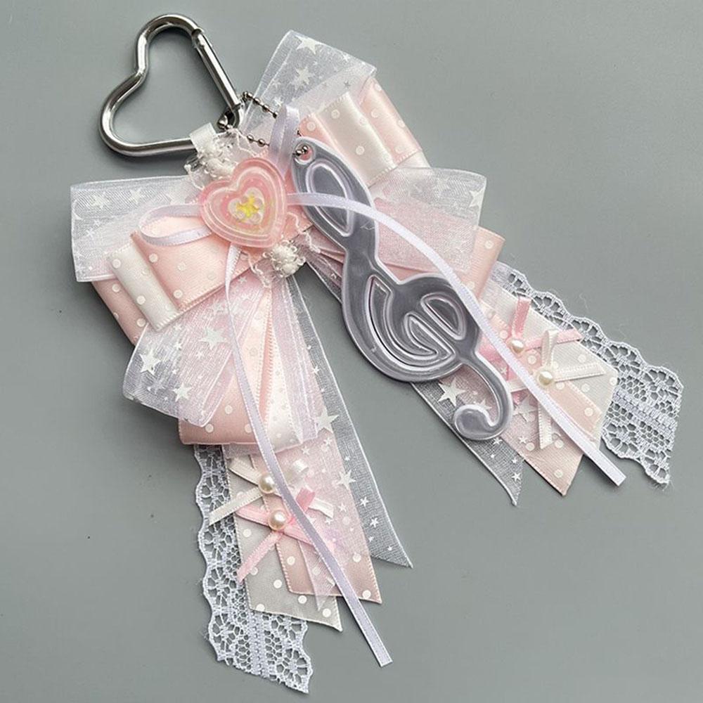 DIY Wing Lace Bow Decoration Handmade Ornament For Lightstick Ita Bag Ribbon Bow Pearl Lolita Backpack Decor Accessories