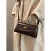 Vintage PU Leather Small Flap Shoulder Bags for Women New Trendy Female Commuter Crossbody Bag Simple Handbags and Purses