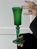 Green Vintage Striped Goblet French Champagne Glass Fruit Wine Glass High-value Glass Wine Glass Bar Party Barware
