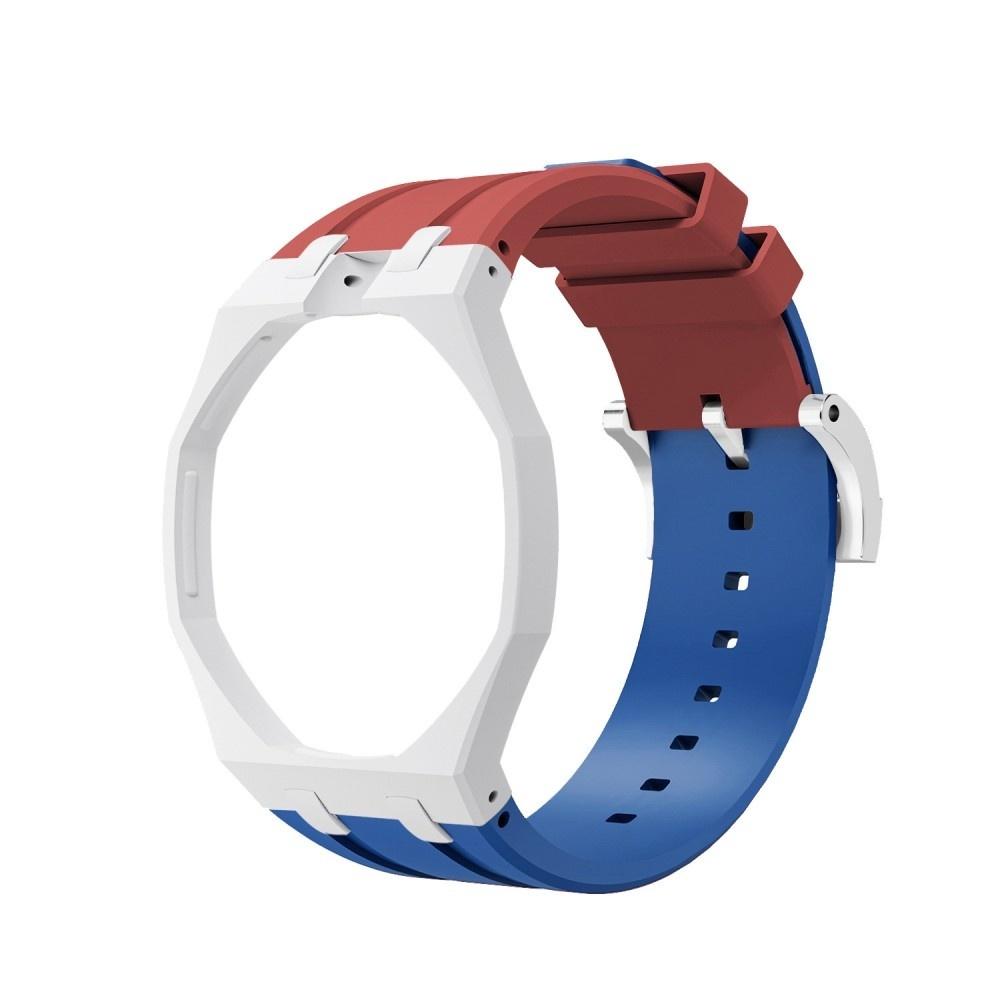 Dreifarbiger integrierter Silikon-Uhrenarmband-Mod-Kit mit Faltschließe Kompatibel mit Swatch X Royal Pop Uhrenzubehör