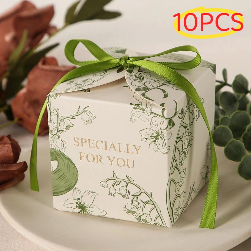 Scatole Regalo Dolci Quadrate 50 Pezzi Confezionamento Caramelle Usa e Getta per Bomboniere Matrimonio Festa di Compleanno Natale Capodanno Regali