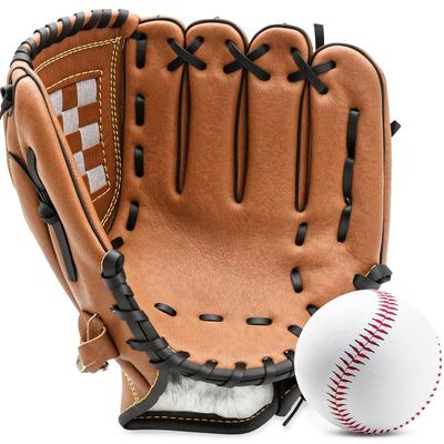 Jessfar Baseballhandschuh für Softball mit Übungs-Baseballhandschuh für Leichtgewicht für Übungsball für Künstliche Stoßdämpfung Erwachsene, 12,5 Zoll,