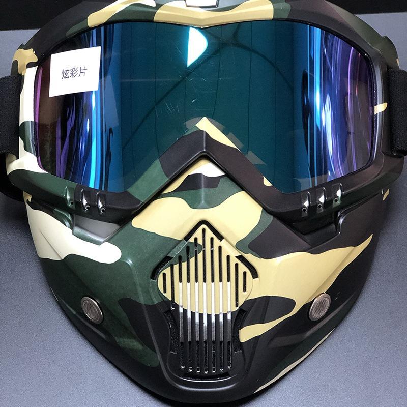 Fahrradmaske Maske Halloween Totenkopfmaske Abnehmbar Winddicht Sand Helm