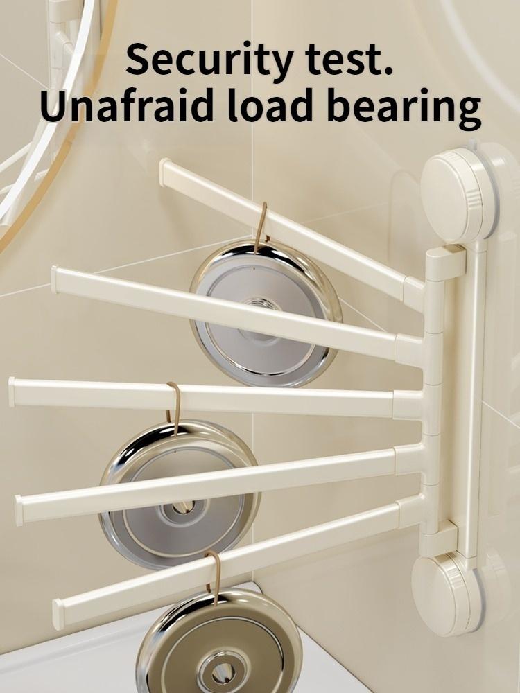 No Need To Drill Suction Cup Rotating Towel Rack Rotating Towel Rod In Bathroom Wall Towel Rod In Kitchen Shelf