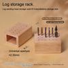 18 Holes Wood Nail Drill Bits Holder Empty Container Case Save Space Nail File Head Storage Rack Universal Wood Display Stand