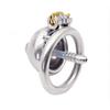 Ultra Small Metal Chastity Lock CB6000s: Male BDSM Master-Slave Birdcage Pot Lid Head Training Tool.