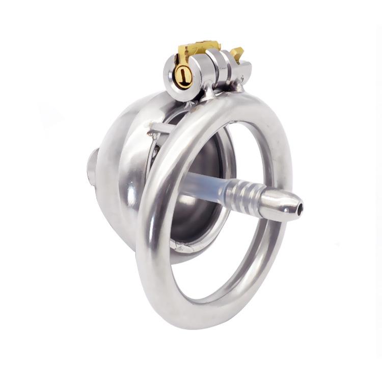 Ultra Small Metal Chastity Lock CB6000s: Male BDSM Master-Slave Birdcage Pot Lid Head Training Tool.