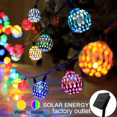 Solarbetriebene Pendelleuchte für den Außenbereich mit mehrfarbigen LEDs für Garten, Terrasse, Weihnachten, Hochzeit, Zuhause, Partydekoration.