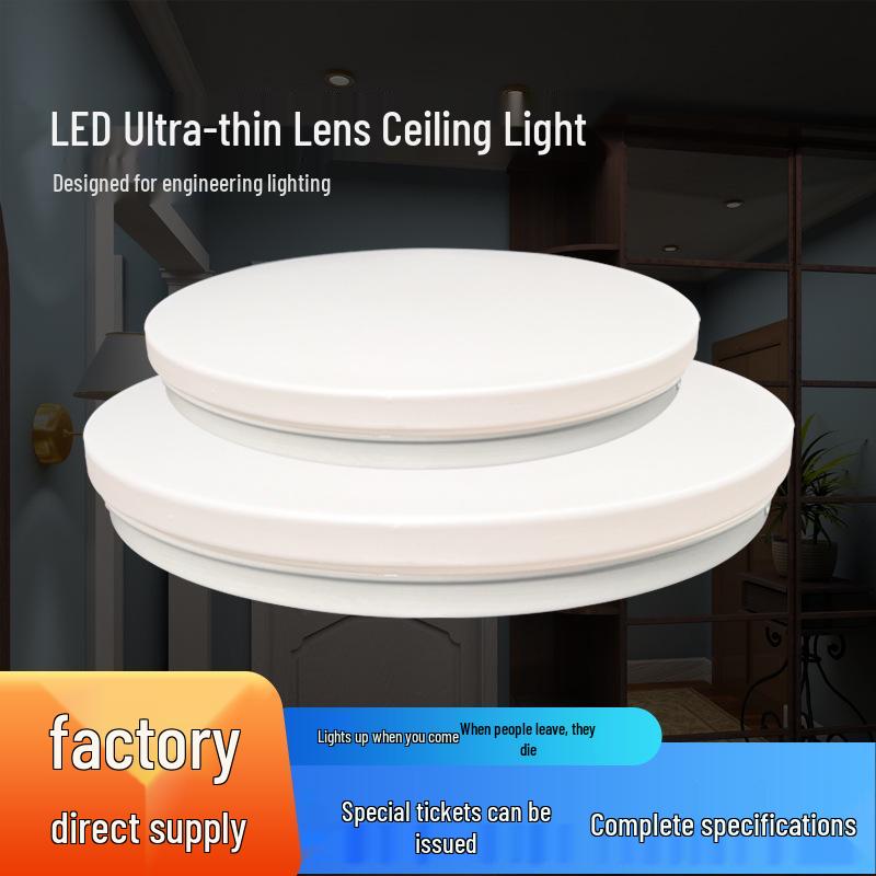 Ultra-Thin Modern Minimalist Round Ceiling Light for Bedrooms, Living Rooms, and Restaurants - Anti-Mosquito Chandelier