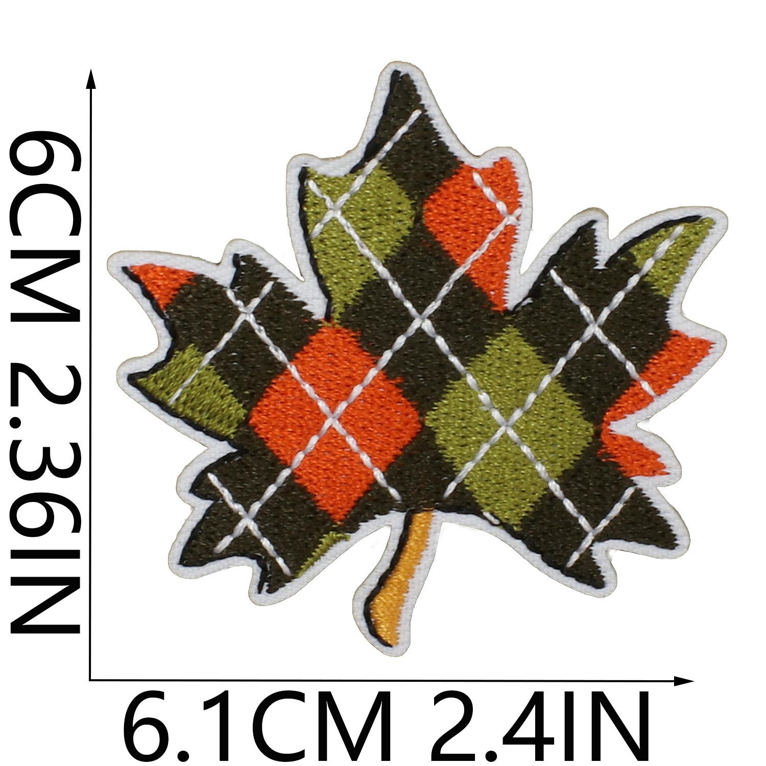 

Cartoon Maple Leaf Embroidery Cloth Sticker Chapter Boy Autumn Maple Leaf Patch Sticker Computer Embroidery Label Clothes Bag Decoration Ironing no. 4_3 pieces