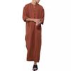 Men's Long Sleeve Stand-Up Collar Robe - Middle Eastern Ethnic Style In Dubai's Muslim Southeast Asia Fashion