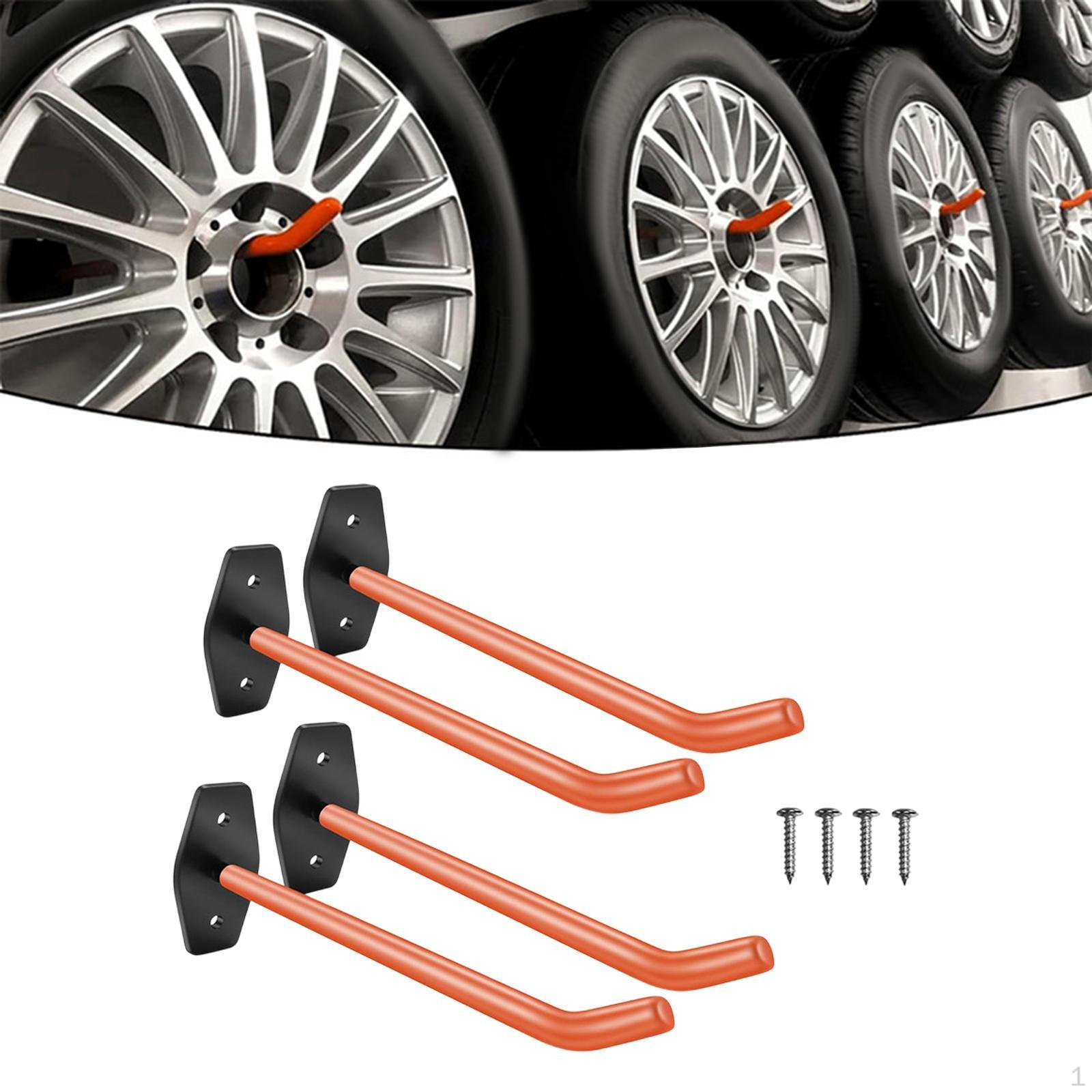 

4 крючка для гаража, система хранения шин, настенное крепление, прочная, для ремонтных мастерских