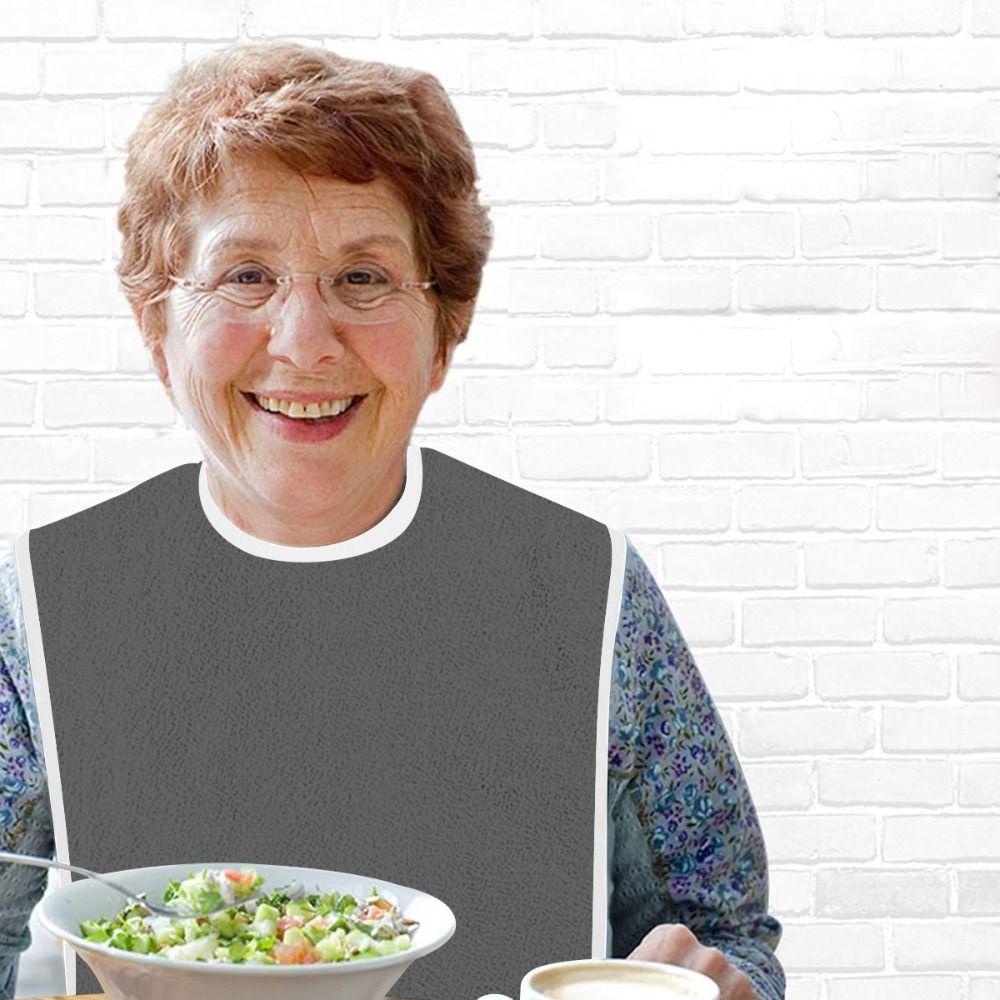 Multi-purpose Adjustable Adult Bibs Washable Stain Resistant Senior Citizens Bibs Soft Anti-oil Elderly Bib Feeding Nursing