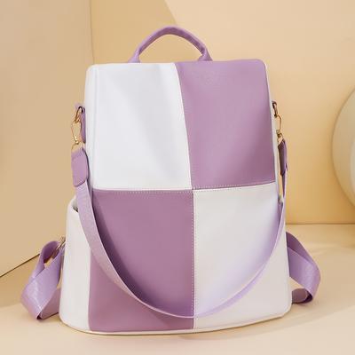 Sac à dos de ville pour femmes de grande capacité, coutures, sac à dos de voyage d'extérieur, sac à main bandoulière multifonctionnel