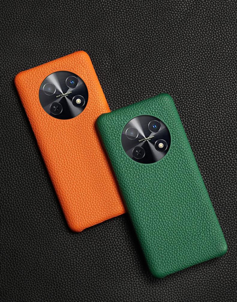 Huawei Enjoy 60/50Pro/20Plus Echtleder Litschi-Muster Halbhülle