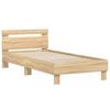 VidaXL Bed Frame with Headboard Sonoma Oak 75x190 Cm 838570