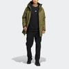 Adidas Terrex Mid Down Hooded Jacket Men Outerwear Military-Green HM9716