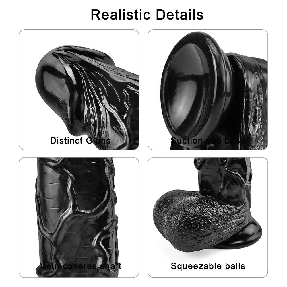 Black Lengthen Huge Dildo with Suction Cup Dildo for Anal Lifelike Dildo Realistic Penis Sex Toys for Woman Adult Sex Shop 18+