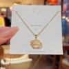 Korean 18K Gold Titanium Steel Women's Clavicle Necklace - Versatile, High-End, Non-Fading Temperament Choker.
