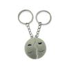 AUGEN Premium Couple He She Stainless Steel Keychain Metal For Gifting With Key Ring Anti-Rust (Pack Of 1)