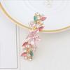 Stall Rhinestone Hairpin Painted Lacquer Flower Clip Small Flower Alloy Hairpin Ponytail Spring Clip