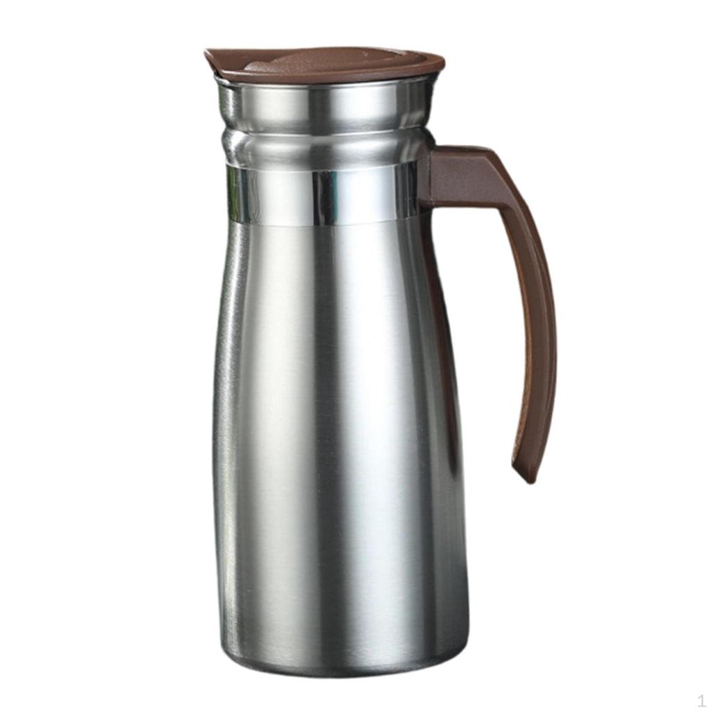Caraffa Termica in Acciaio Inossidabile da 0,8 Litri per Caffè, Bevande Fredde, con Tappo Ermetico, Ideale per Feste.