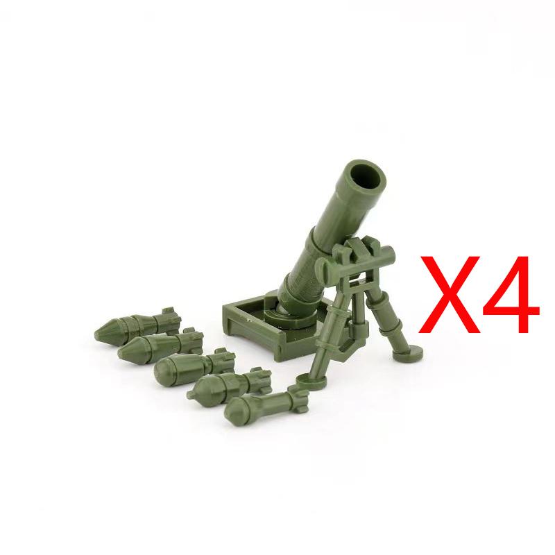 Military Building Blocks Soldier 88mm Flak Gun Cannon Rocket Artillery Military Army War Weapons NSV Backpack Assembly Brick Toy