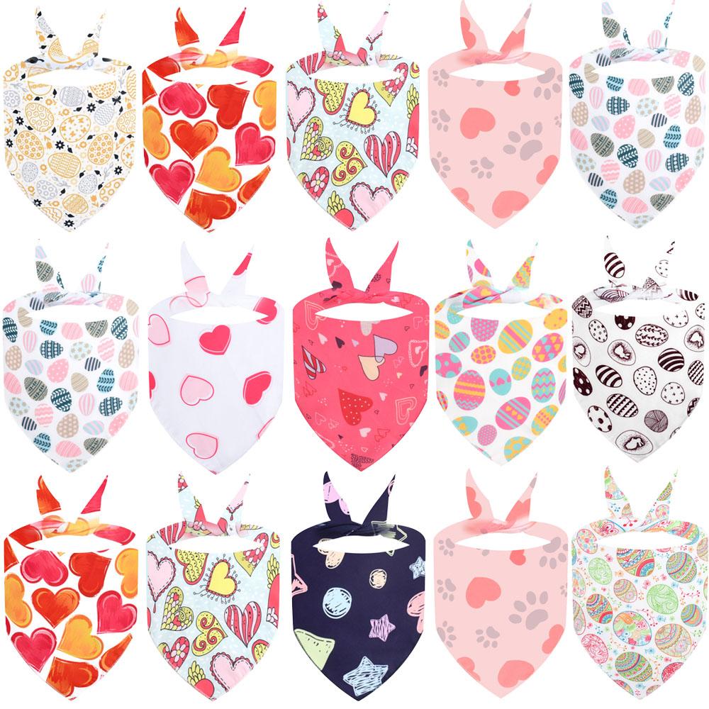 

30pcs Love Style Dog Bandana Valentine s Days Pet Supplies Polyester Pet Dog Bandanas Small -Middle Dog Scarf Dogs Cats Bibs 30pcs