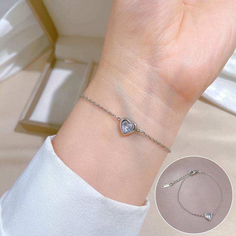 Furnace Real Gold Zircon Hip-Hop Bracelet Gold Fashion Temperament Korean Version Simple Luxury Niche