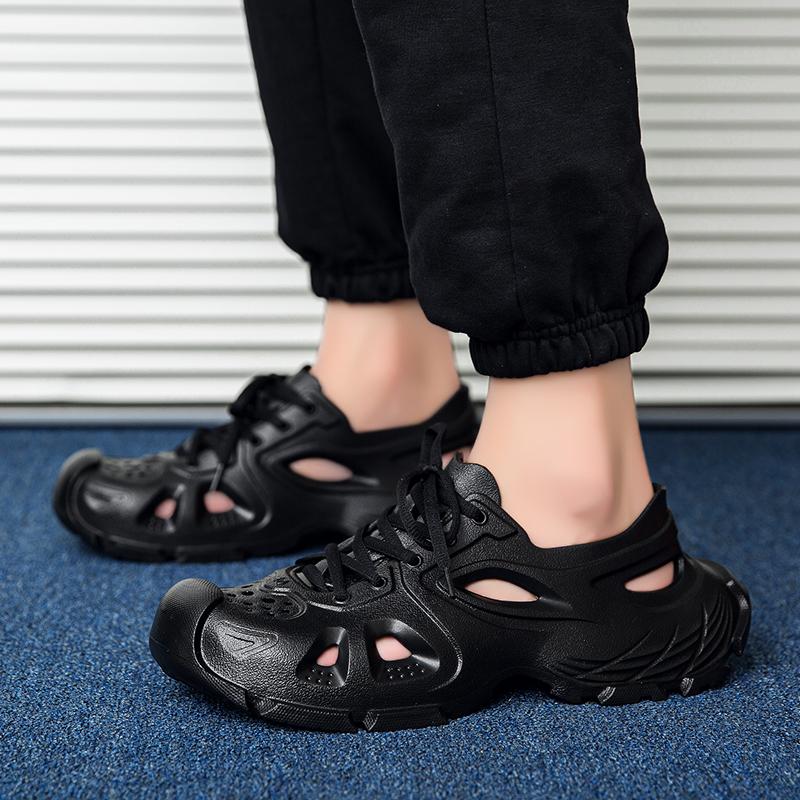 Men Beach Clogs 2026 Summer Soften Garden Clogs For Women Plain Sandals Comfortable Casual Lace Shoes Unisex