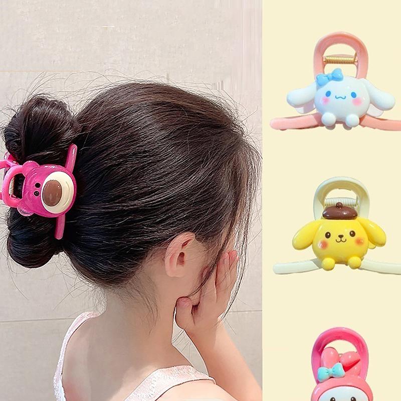 Kawaii Sanrio Shark Clip Cute Kuromi My Melody Cinnamoroll Anime Hair Claw Clips Hair Accessories Children Headwear Girls Gift