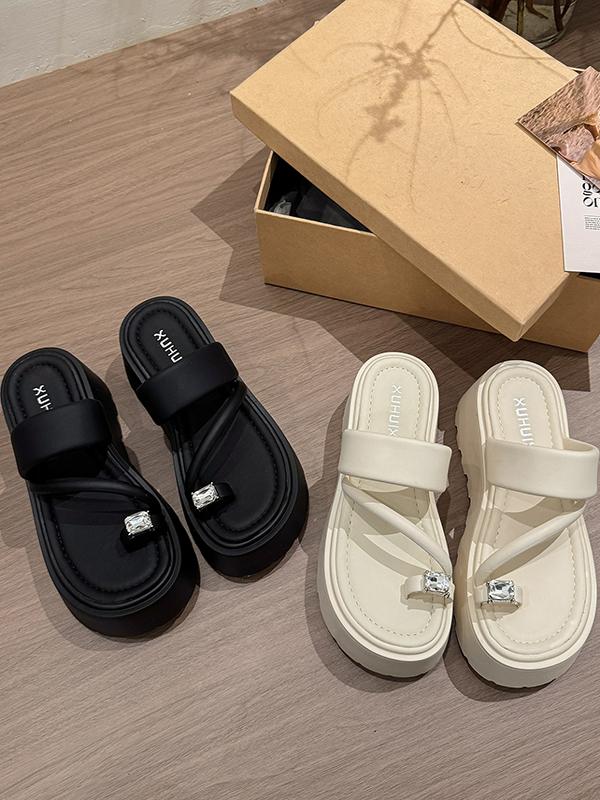 Fashion Shoes Summer Clogs Woman Loafers Slippers Soft Slides Platform Rubber Flip Flops Pantofle Fashion Beach Comfort Hawaiian 2025