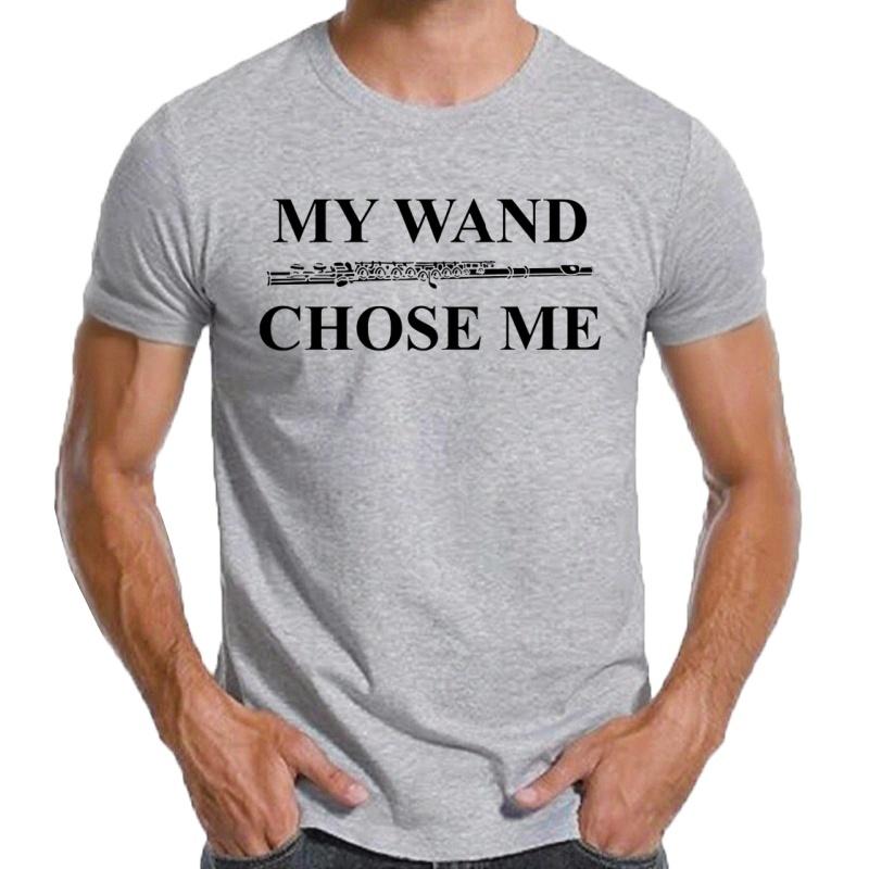 Funny T-shirts With Music Graphics My Wand Chose Me For Men And Women Fashionable Casual T-shirt T-shi